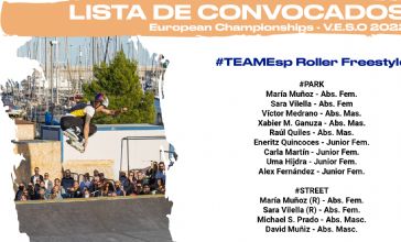 Oficializada la convocatoria de la selección española de Roller Freestyle para el Campeonato de Europa
